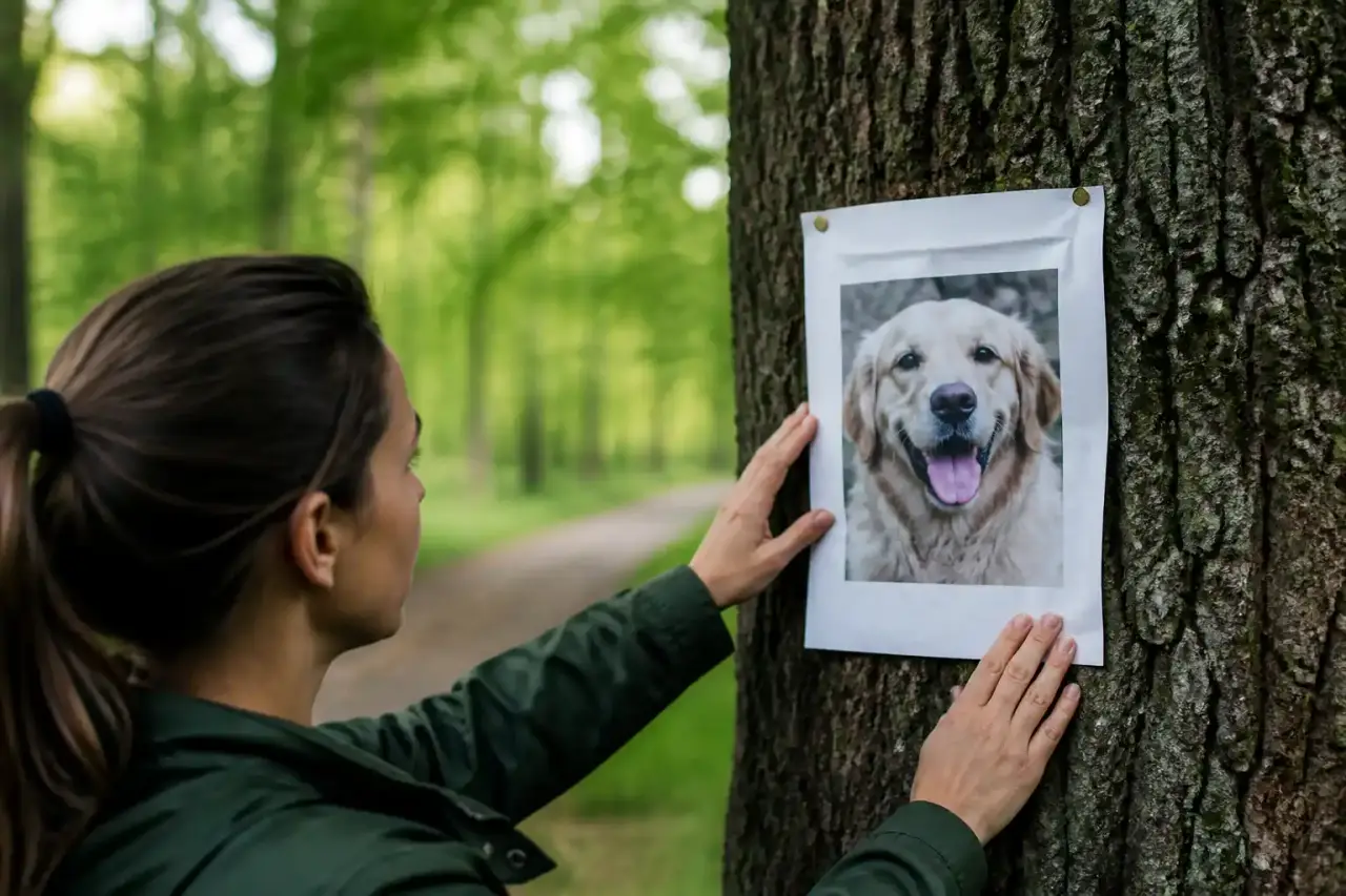 Illustration d'un annuaire de recherche d'animaux perdus