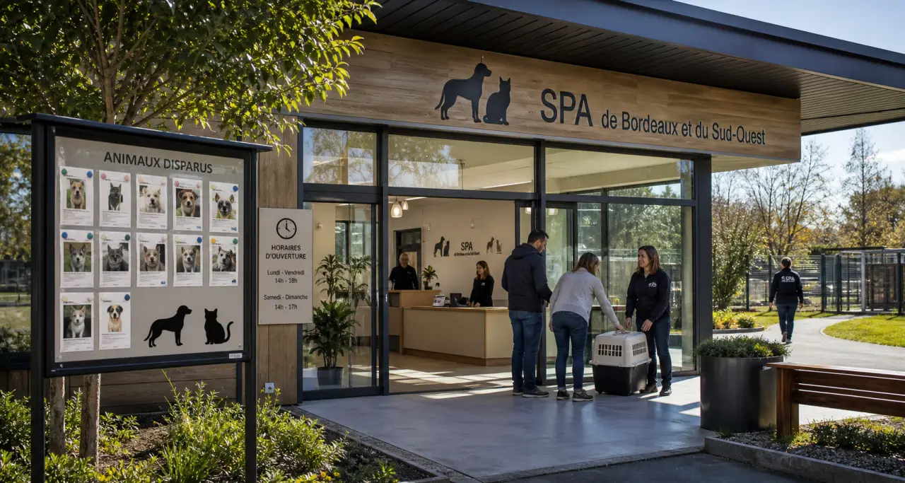 SPA de Bordeaux et du Sud-Ouest à Mérignac : horaires, accueil et démarche pour un animal trouvé