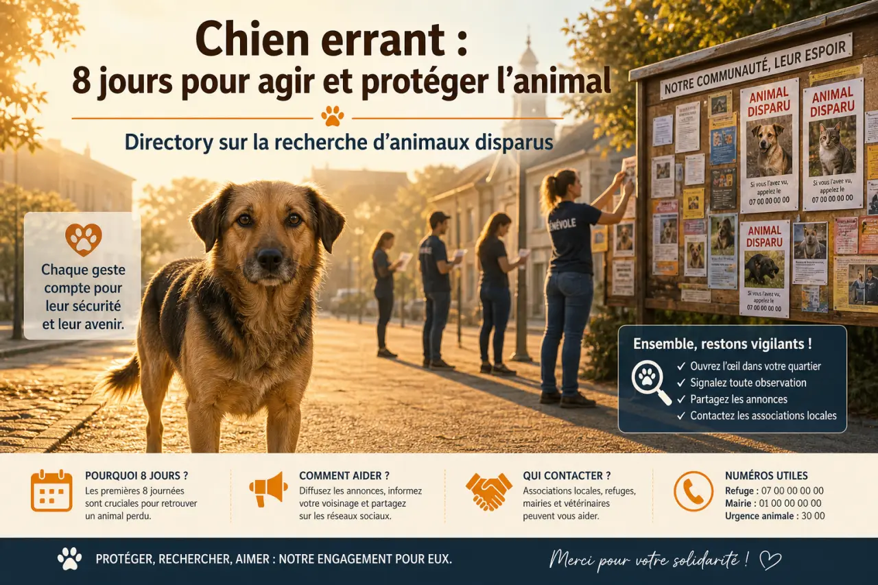 Chien errant : 8 jours pour agir et protéger l'animal