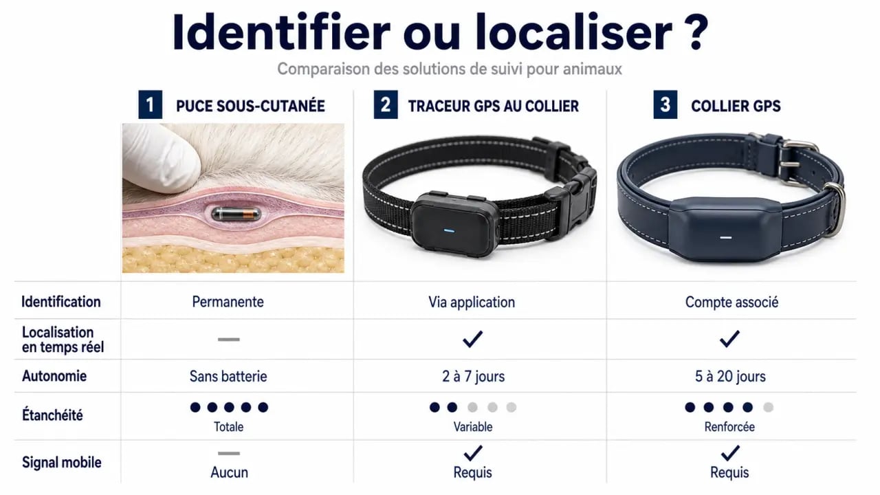 gps chien puce : comparaison entre puce électronique et traceur GPS