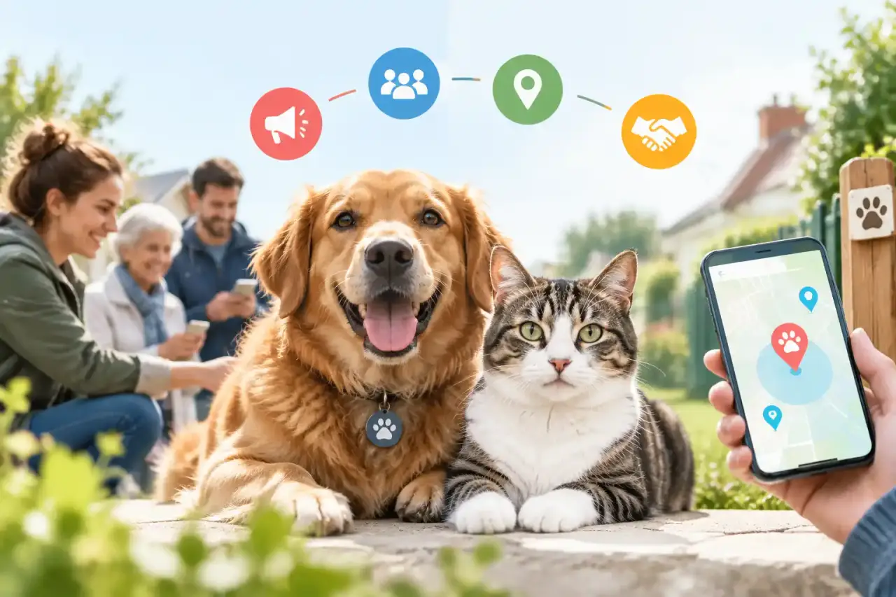 Réseau d'alerte citoyen pour animaux perdus
