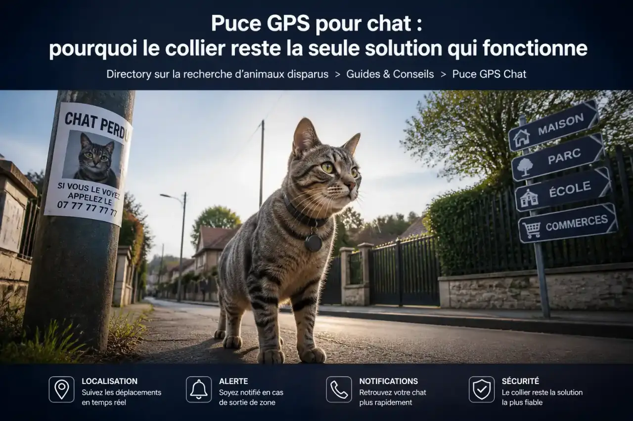 Puce GPS pour chat : pourquoi le collier reste la seule solution qui fonctionne