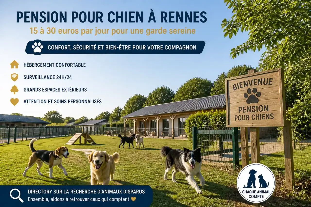 Pension pour chien à Rennes : 15 à 30 euros par jour pour une garde sereine