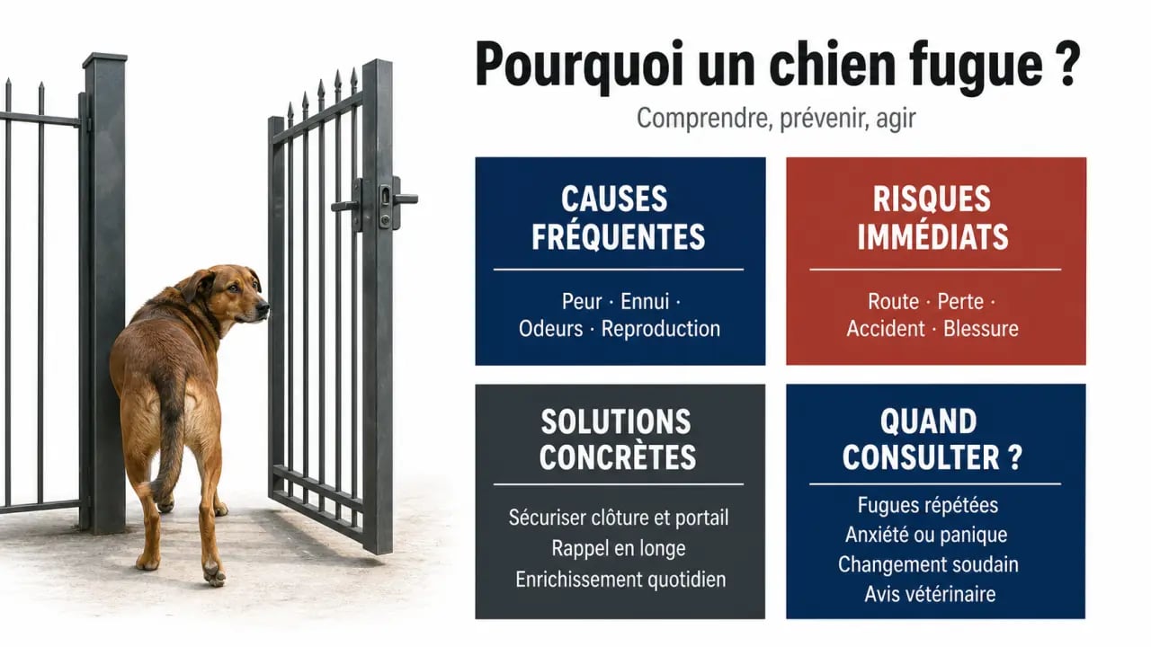 Chien qui fugue : causes, risques et solutions pour sécuriser le territoire